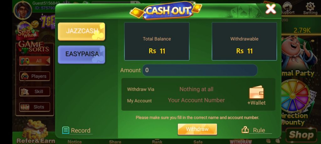 3 Patti Crown game withdrawal